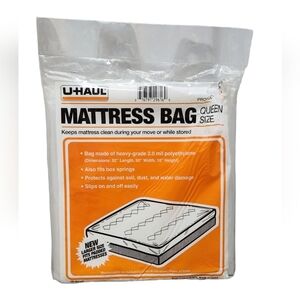 Genuine U-Haul Queen Size Travel Moving Plastic Mattress Bag Damaged Packaging